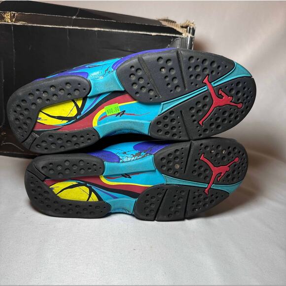 Size 8.5 - Nike Air Jordan 8 Retro Aqua 2007 Men's Shoes Ships Now - Picture 6 of 10